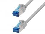S/FTP prespojni kabel Cat.6a LSZH Cu AWG28 Slim, sivi, 0,15 m